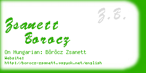 zsanett borocz business card