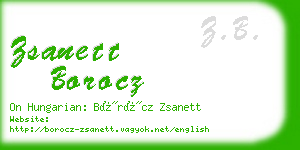 zsanett borocz business card